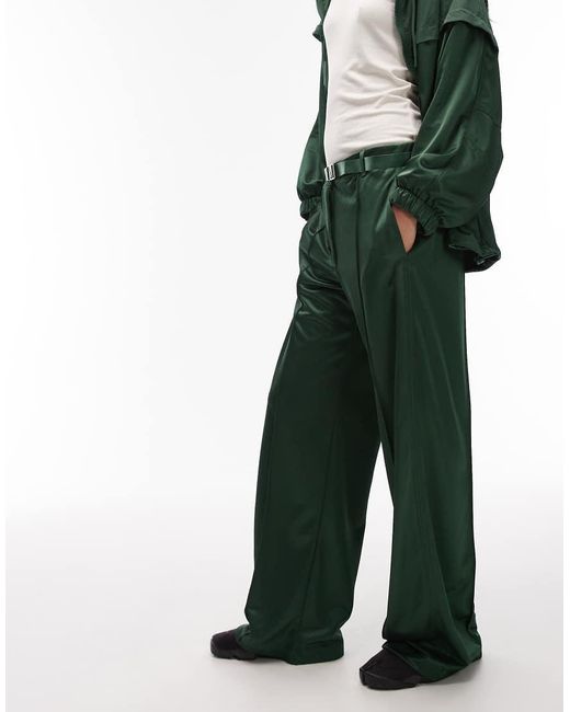 Nike Green Straight Leg Trousers With Belt