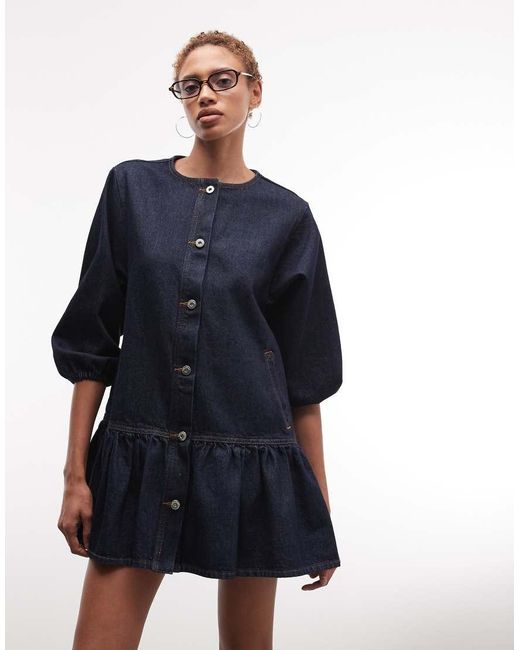 Collusion Blue Shirt Dress