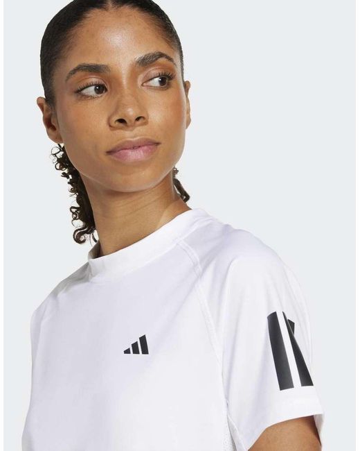 Adidas Originals White Club 3-Stripes Tennis Climacool Tee