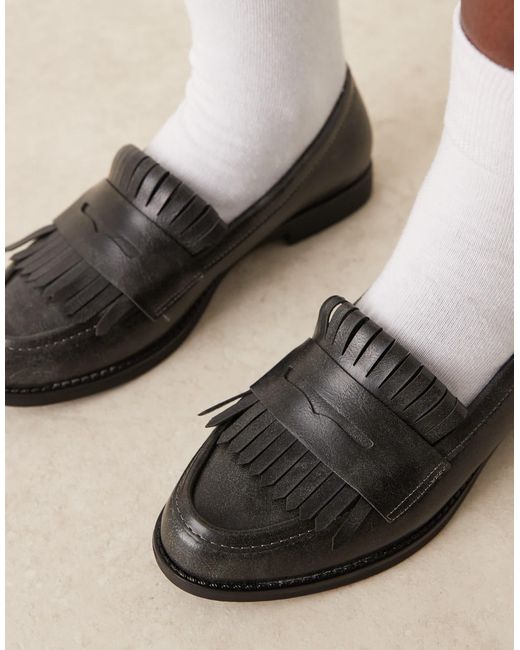 Glamorous Natural Fringed Loafers
