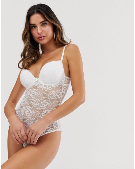 Ann Summers White Sexy Lace Bodysuit
