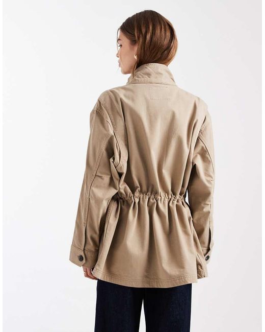 ASOS Natural Cotton Four Pocket Parka Jacket