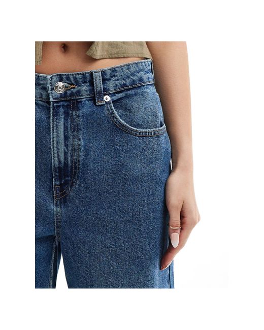 Maisie - jeans ampi a vita bassa lavaggio vintage medio di ONLY in Blue