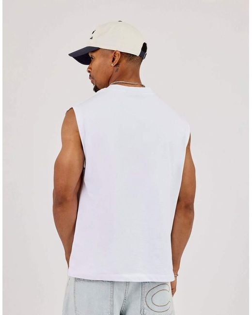 CERNUCCI White Logo Embroidered Tank for men