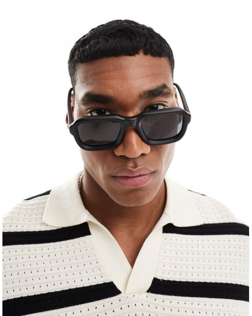 ASOS Black Square Sunglasses for men