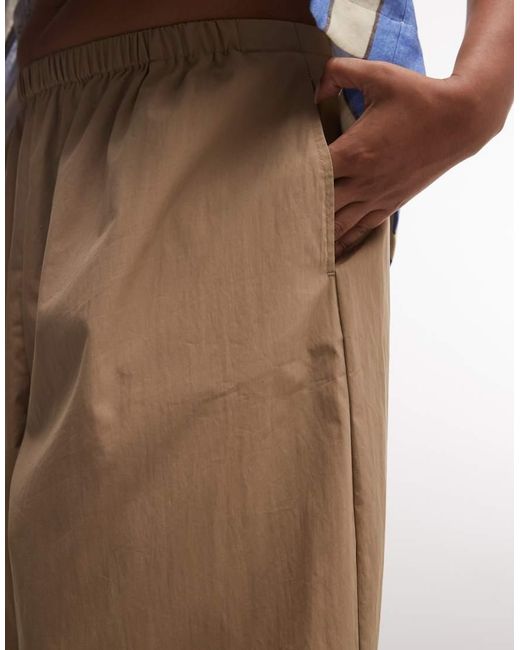 ASOS Natural Asos Design Curve Cotton/nylon Blend Pull-on Balloon Pants