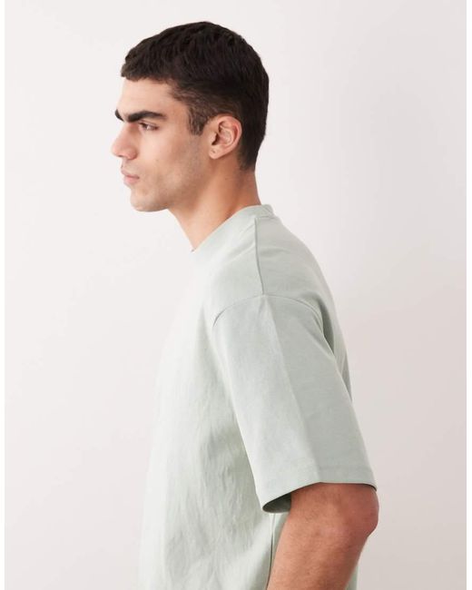 SELECTED Gray Heavyweight Oversized T-shirt for men