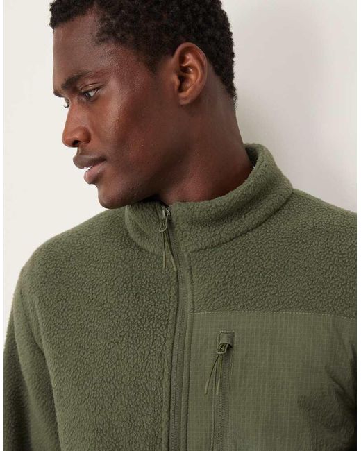 Pile Color Kaki Scuro di New Look in Green da Uomo
