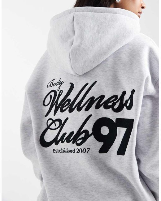 Cotton On White Plush Premium Graphic Hoodie