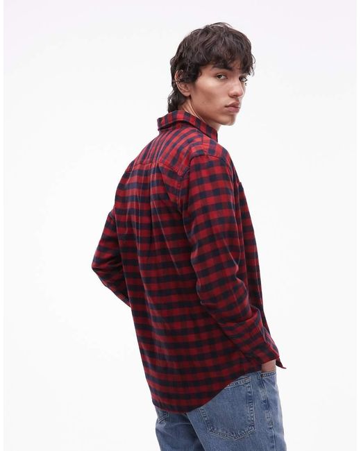 Tommy Hilfiger Red Holiday Check Shirt for men