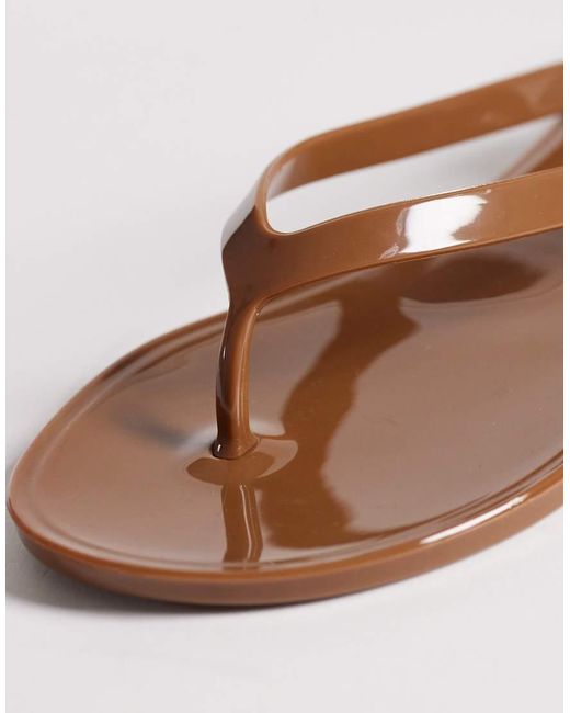 ASOS Brown Foxton Jelly Flip Flops