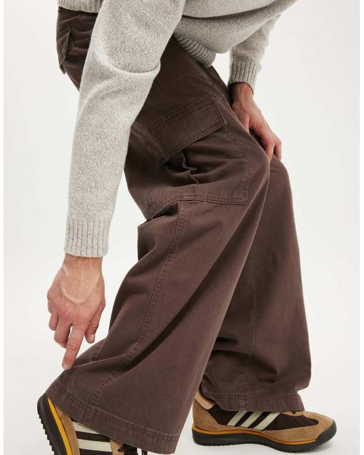 Cotton On Brown Cotton On Axel Super Baggy Cargo Pant for men