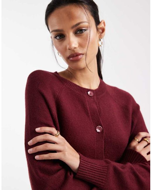ONLY Red Short Cardigan