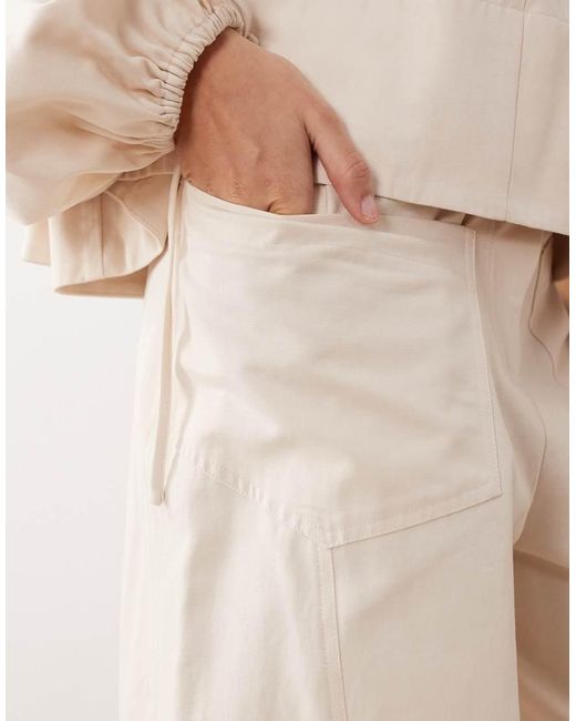 ARRANGE Natural Barrel Leg Pants