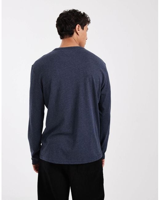 Tommy Hilfiger – langärmliges t-shirt in Blue für Herren