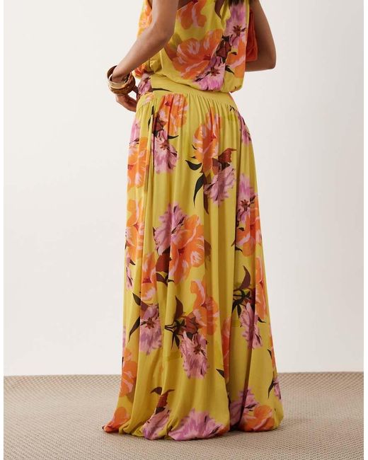 ASOS Metallic Bubble Hem Maxi Skirt