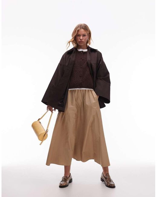 & Other Stories Brown Mohair Blend Cardigan With Short Sleeves