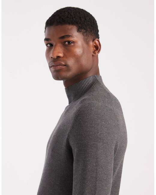 Mango – classic – feinstrickpullover in Gray für Herren