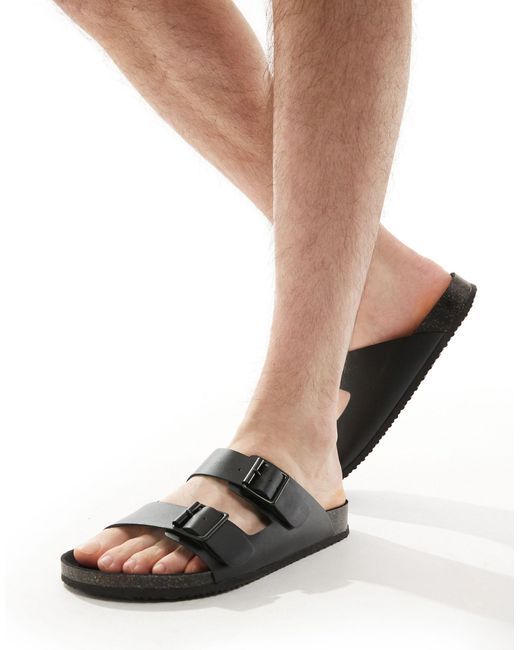 ASOS Natural Two Strap Sandals for men