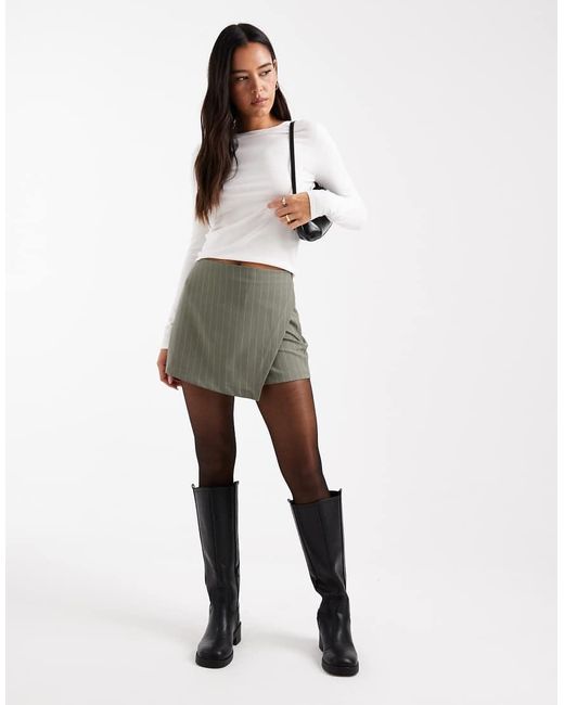 ASOS Gray Asymmetric Skort