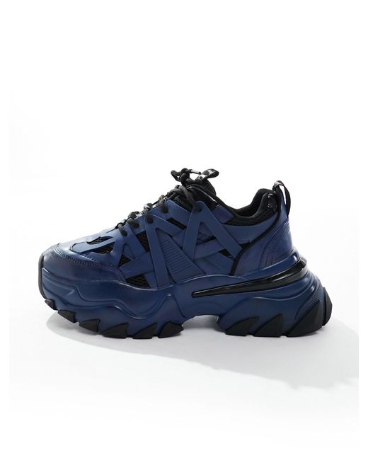 Sneakers con suola spessa di ASOS in Blue da Uomo