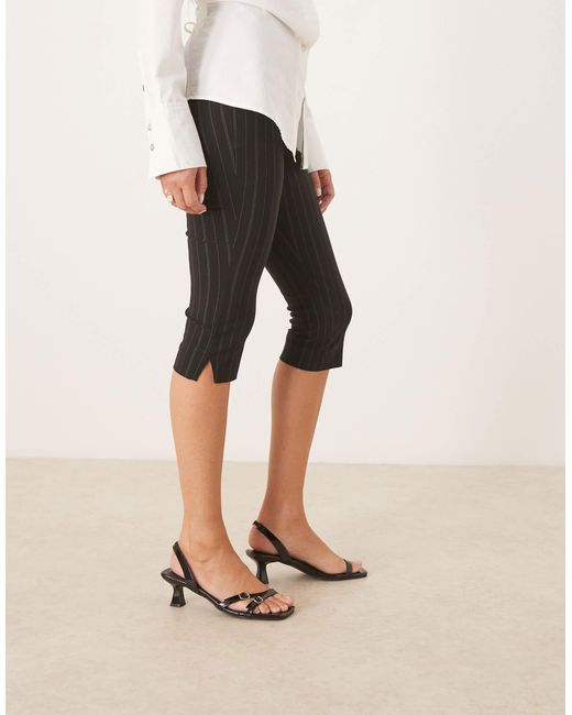 Glamorous Black Heeled Sandals With Buckle Detail