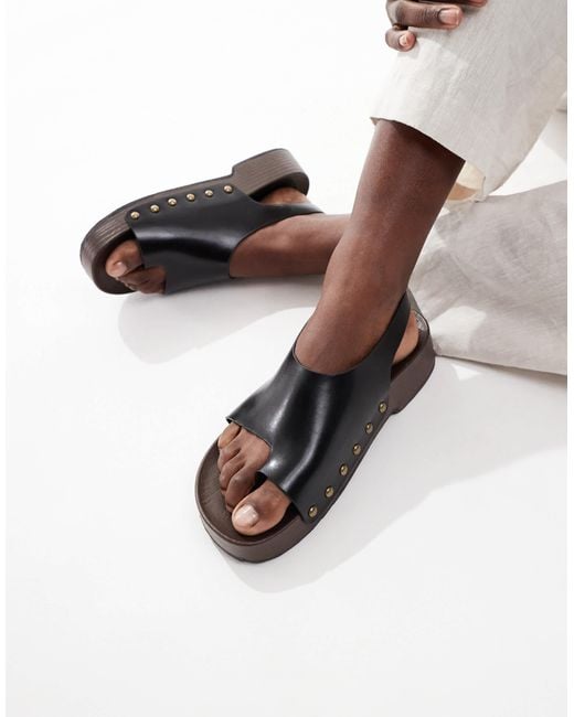 Glamorous Black Clog Sandals