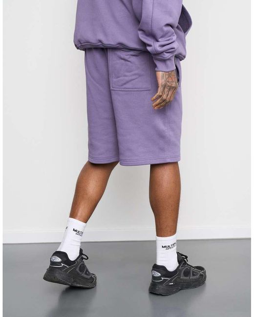 Pantalones Cortos Morado Focus De Multiply Apparel de color Purple