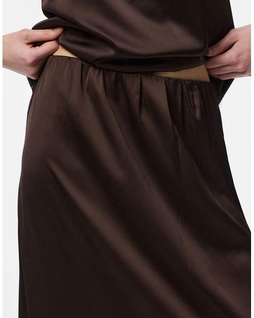 Pieces Brown Maxi Skirt