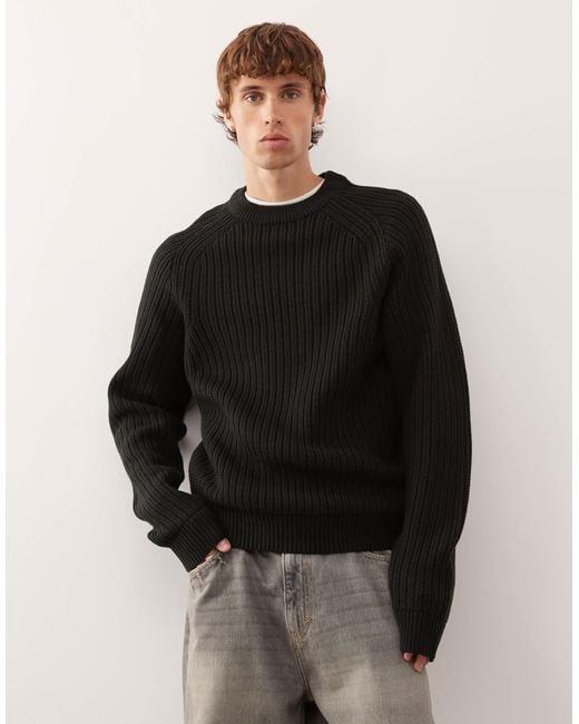 Collusion Black Knitted Sweat for men