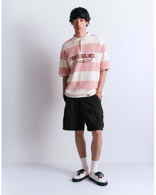 Bermuda Cargo Neri di Pull&Bear in Pink da Uomo