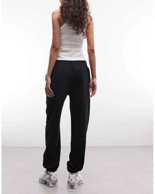 Monki Blue joggers With Cuffed Hem