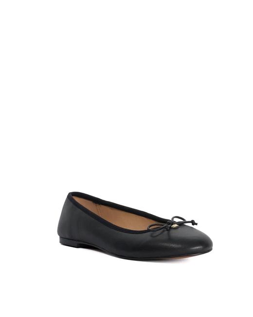 Dune Black Helenne Suede Ballet Flats