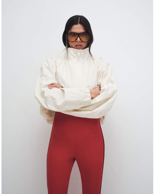 ASOS Pink Stirrup leggings With Contrast Side Stripes