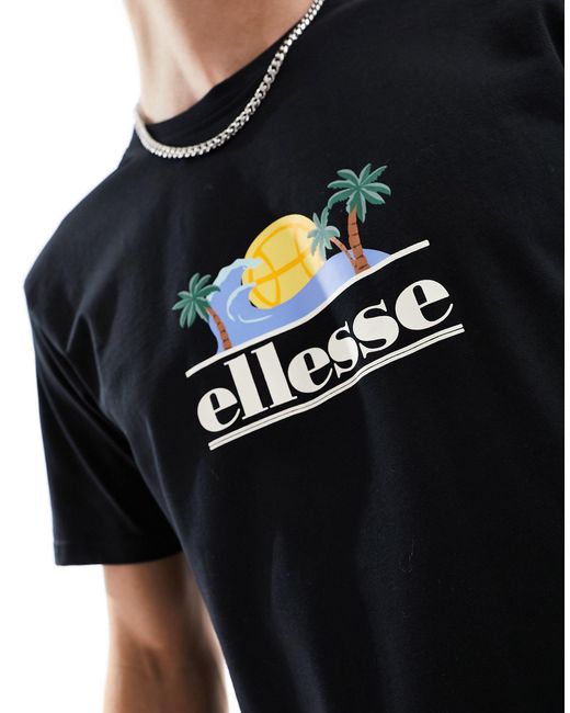 Ellesse Blue Sitan Chest Graphic T-shirt for men