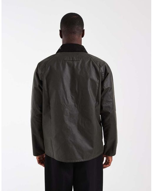 Barbour Gray Re-Engineered Blackett Spey Wax Funnel Neck Jacket for men