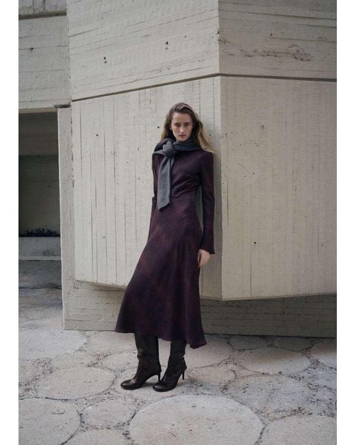 Mango Black Long Sleeve Maxi Dress