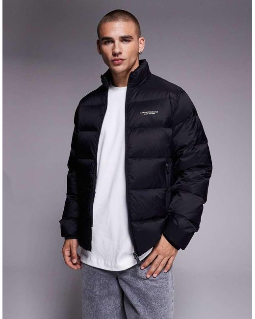 ARMANI EXCHANGE Blue Puffer Jacket for men