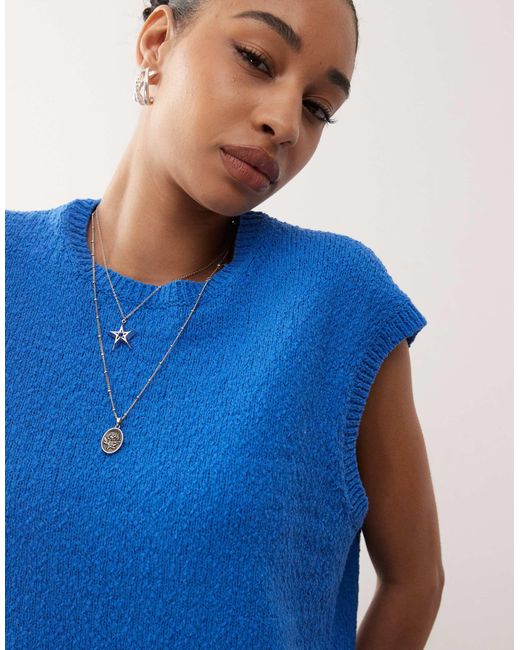 Weekday Blue Knitted Vest