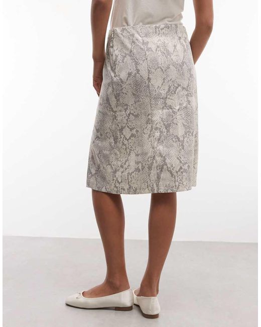 Monki White Knee Length Skirt