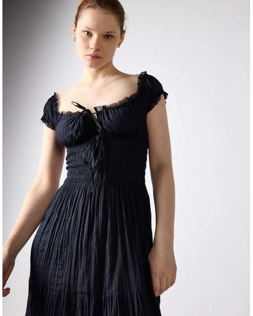 Glamorous Blue Babydoll Maxi Dress