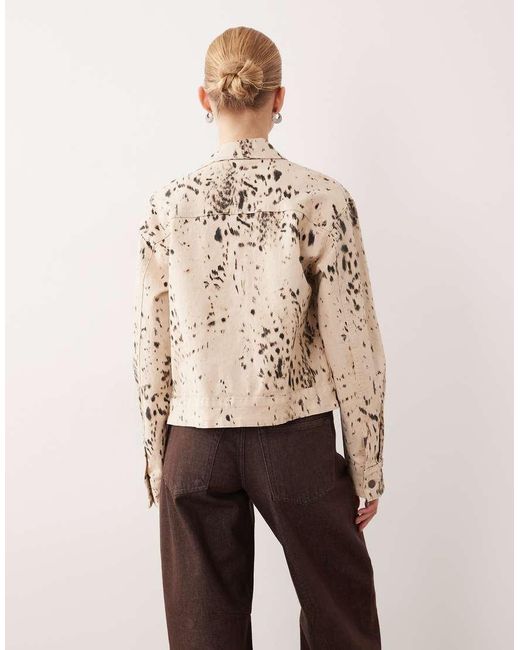 Vila Natural Print Denim Jacket