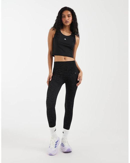 Adidas Originals Black Adidas Training Knitted Full Length Leggings