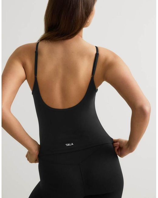 Tala Black Dayflex Scoop Back Tank Top