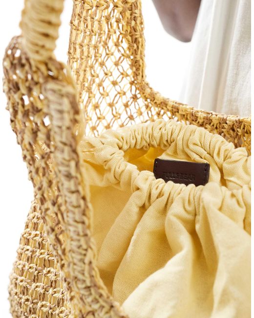 Pull&Bear Natural Rattan Shoulder Bag