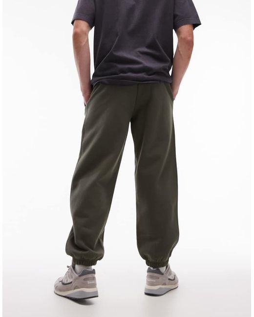 Topman Green Premium Heavyweight Oversized Jogger for men