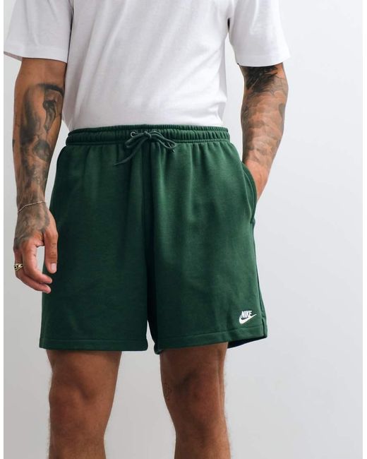 Nike White Club French Terry Logo Shorts for men