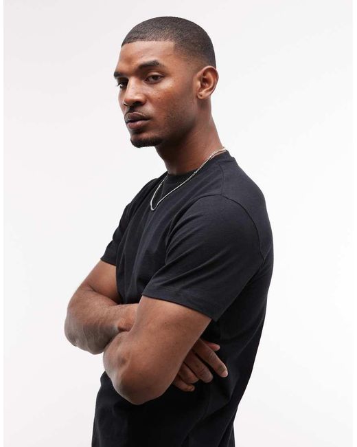 ASOS Black Regular T-shirt With Kyoto Text Print for men