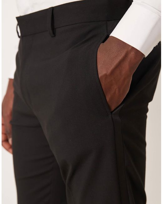 ASOS Natural Skinny Tuxedo Trousers for men