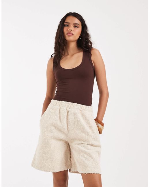 ASOS Natural Pull On Shorts